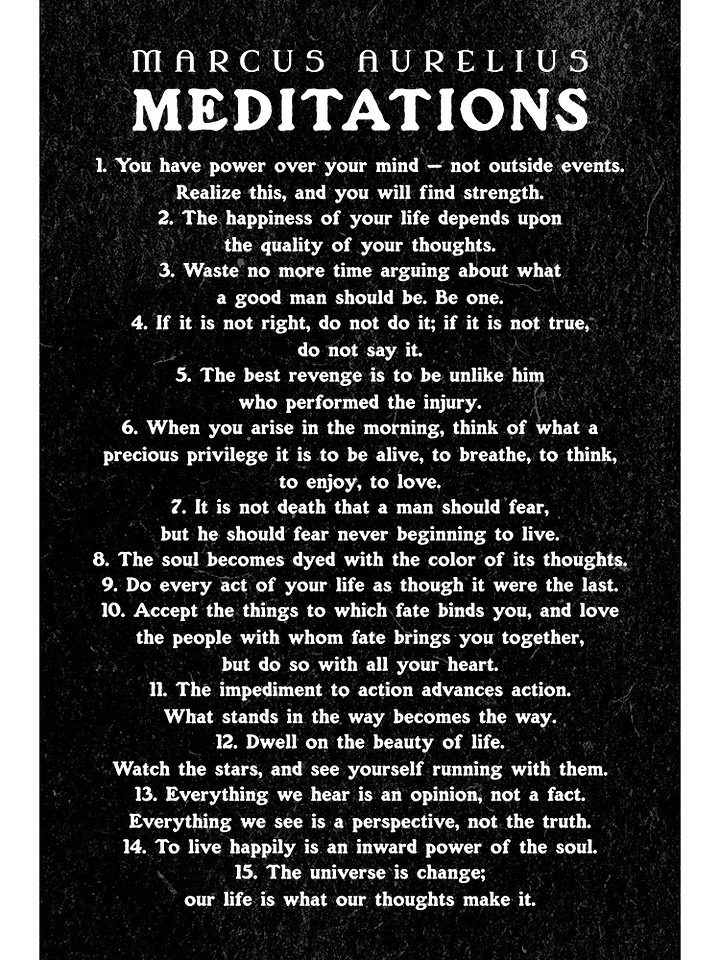 Marcus Aurelius Meditations Matte Paper Poster product image (1)