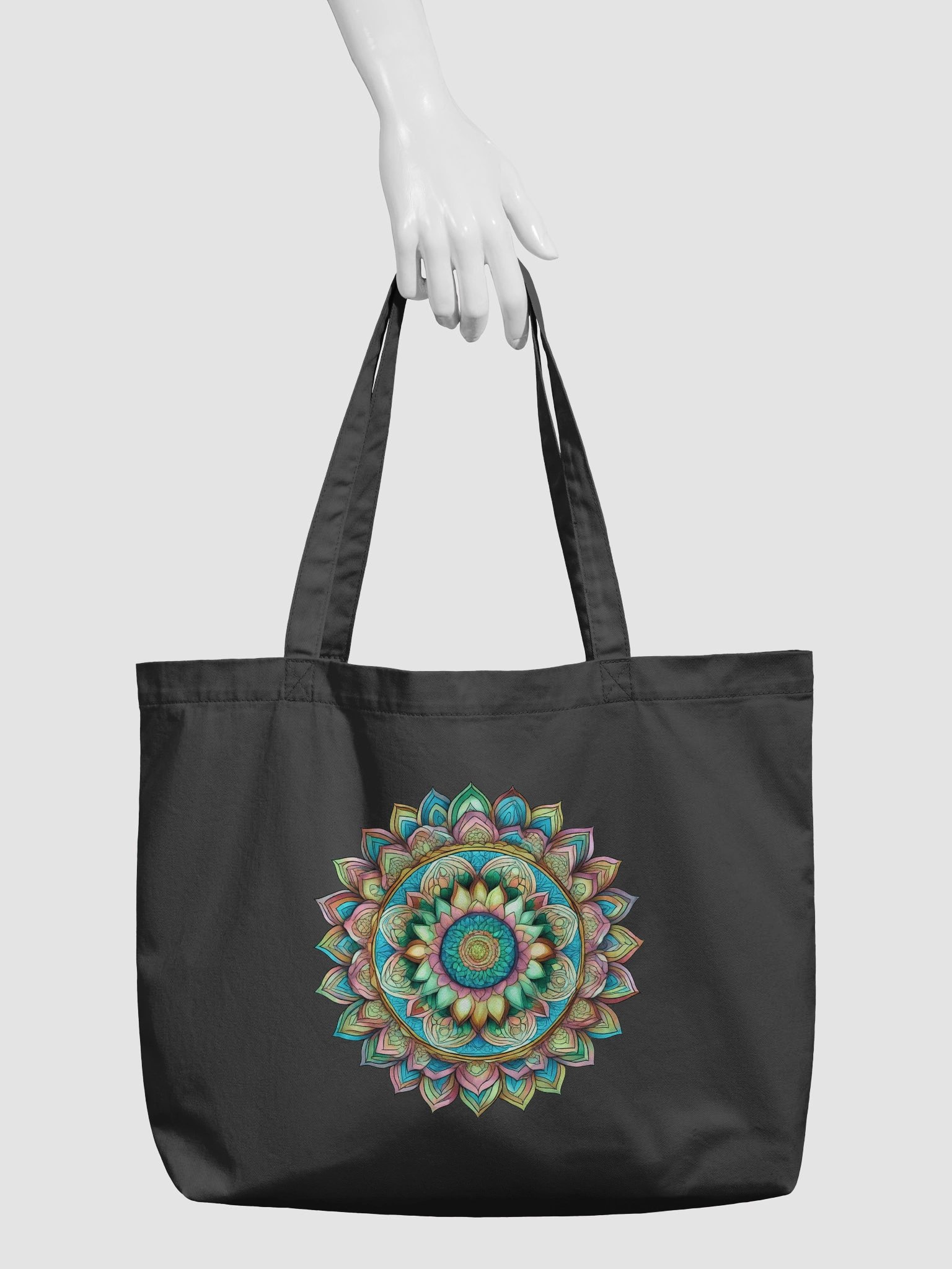 Autumn Bloom Mandala - Eco-conscious Organic Cotton Totes product image (4)