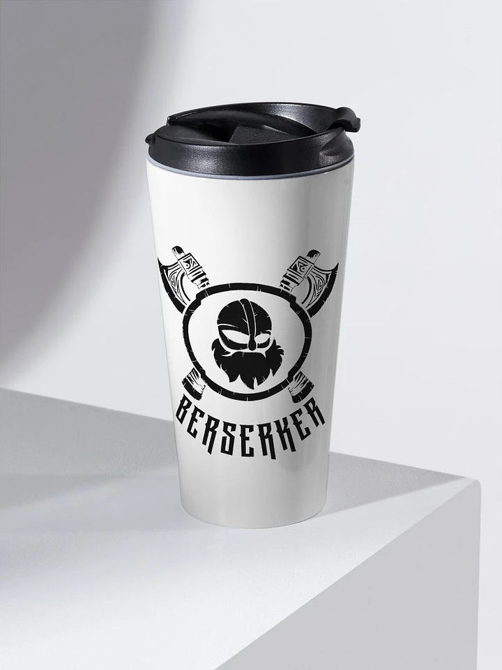 REXNOR Berserker Stainless Steel Travel Mug (Black Logo) product image (1)