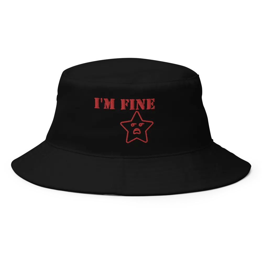 I'm Fine AMG Distressed Star Bucket Hat product image (1)