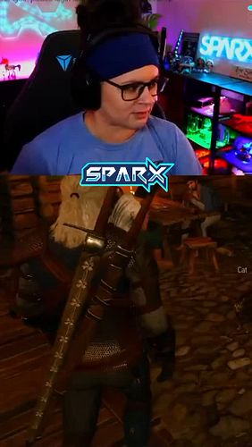 Here Kitty Kitty 🐈‍⬛ 
Game: Witcher 3 
Twitch: Sparx07
#witcher3 #witcher #streamer #funnymoments #memes #cat #cats #surprise...