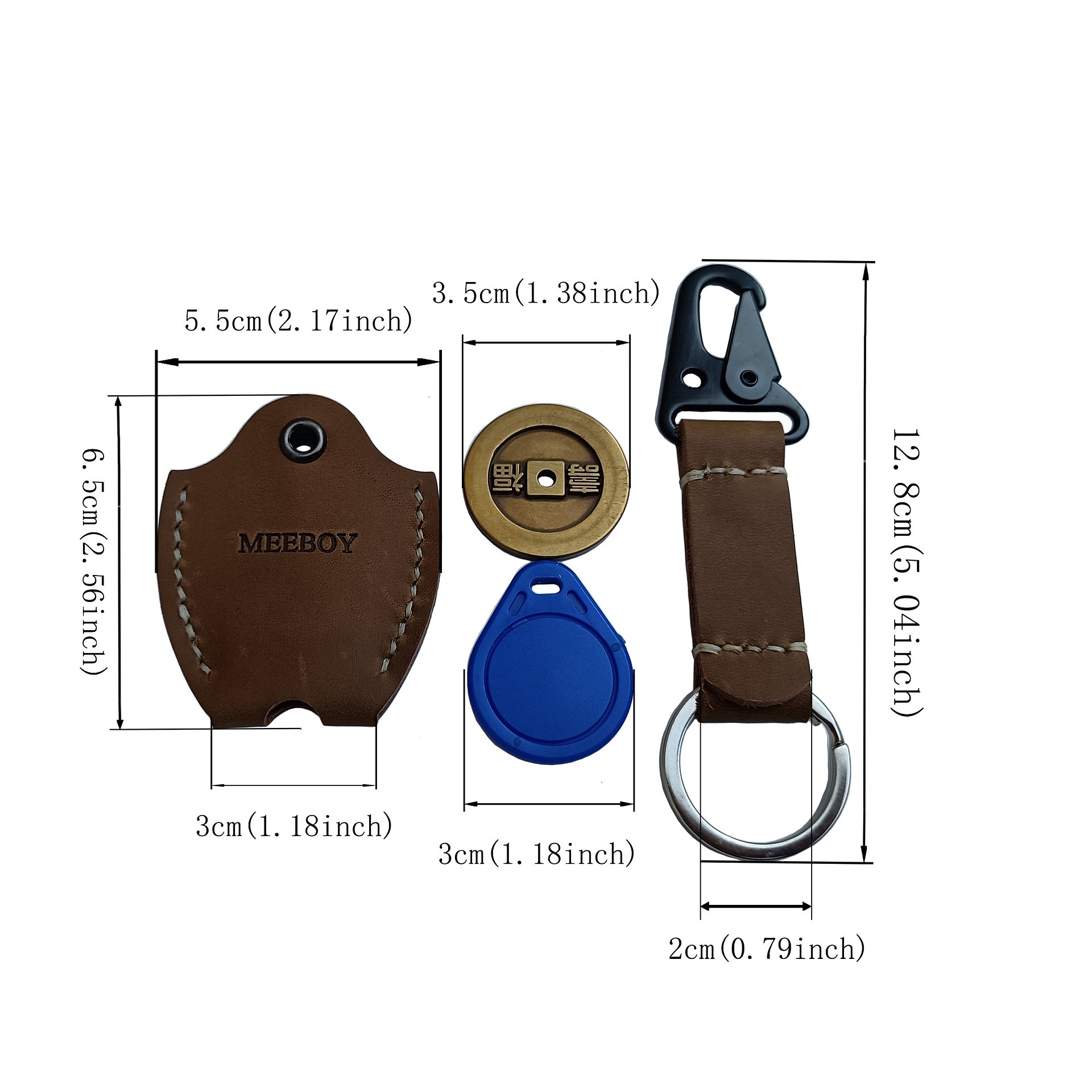 MEEBOY Handmade Leather car Key Sleeve for Broken Key car Key Cover for Men and Women product image (10)