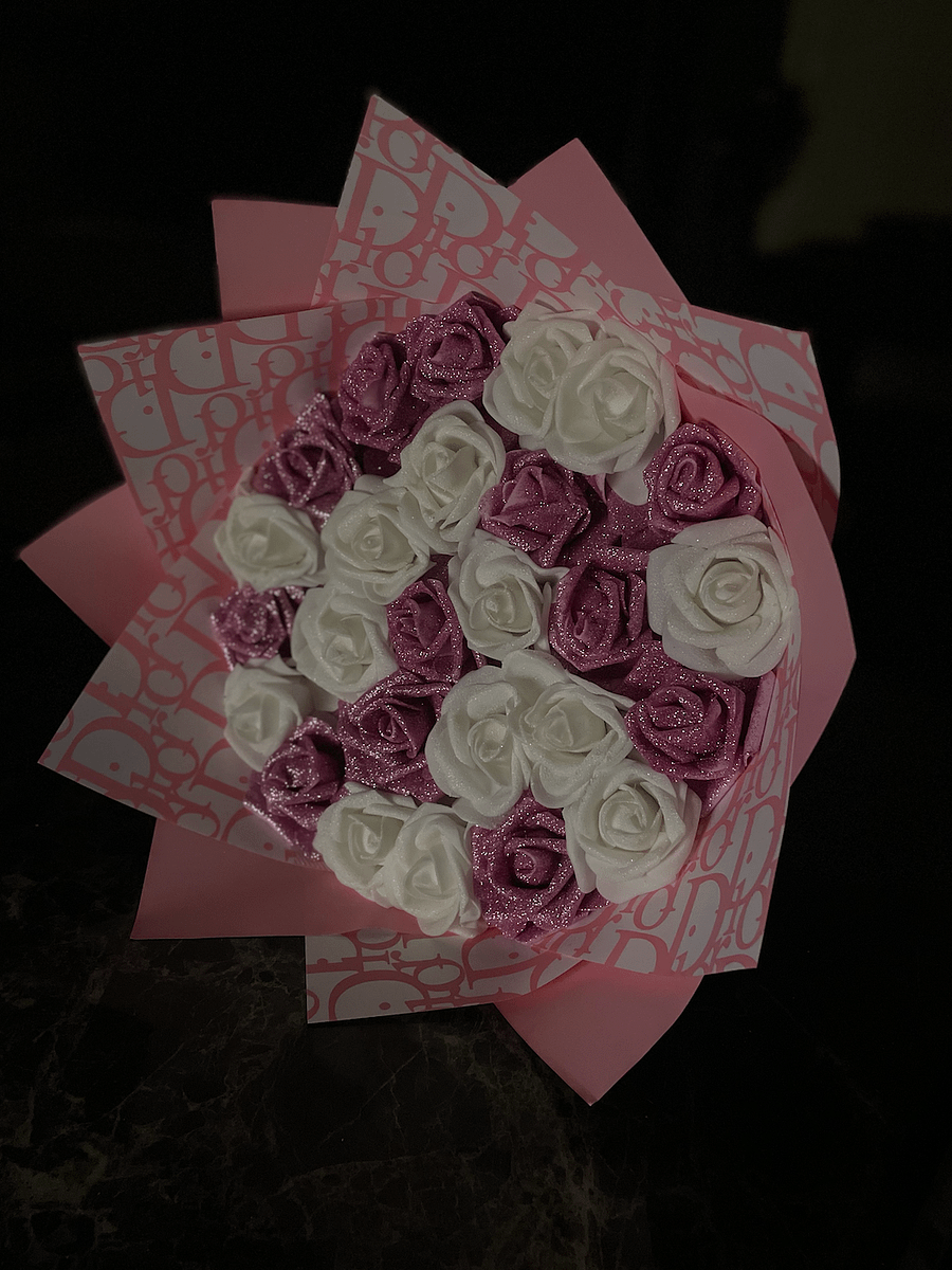 Pink & White Glitter Bouquet product image (4)