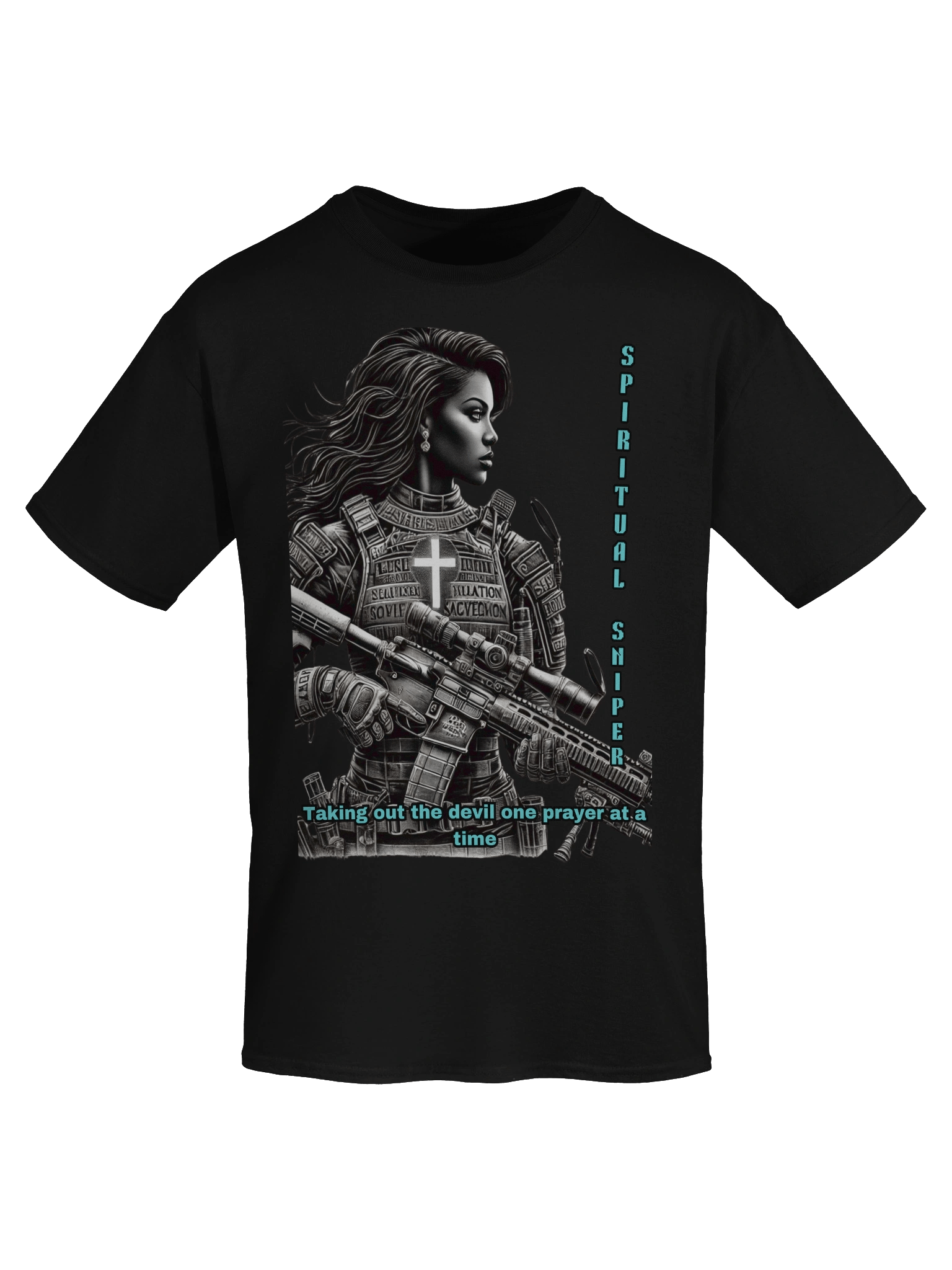 Spiritual Sniper Christian Faith Apparel Taking Out the Devil One Prayer at a Time Kingdom Warrior Design product image (21)