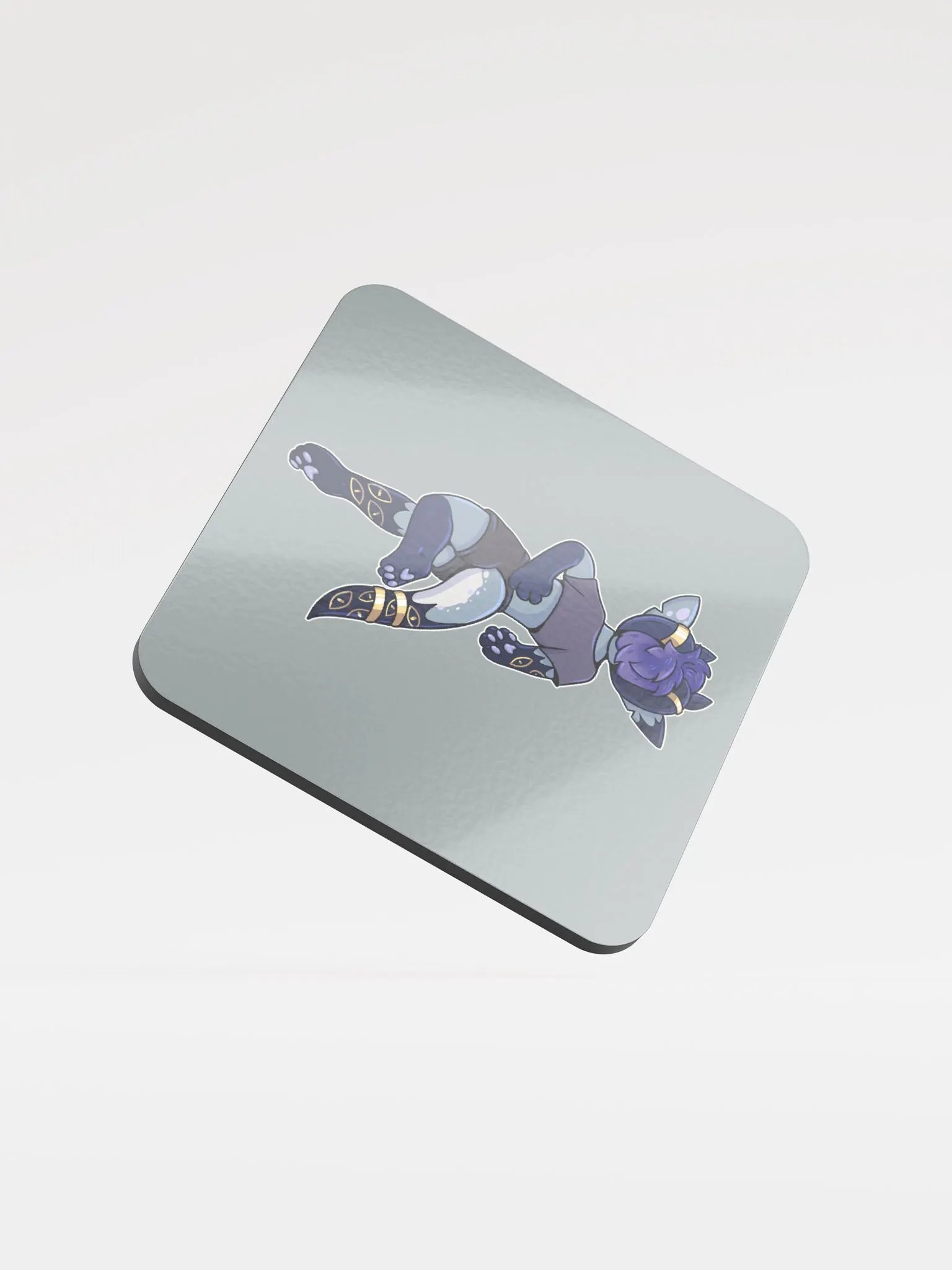 Death-Pose Glossed Cork Coaster product image (2)
