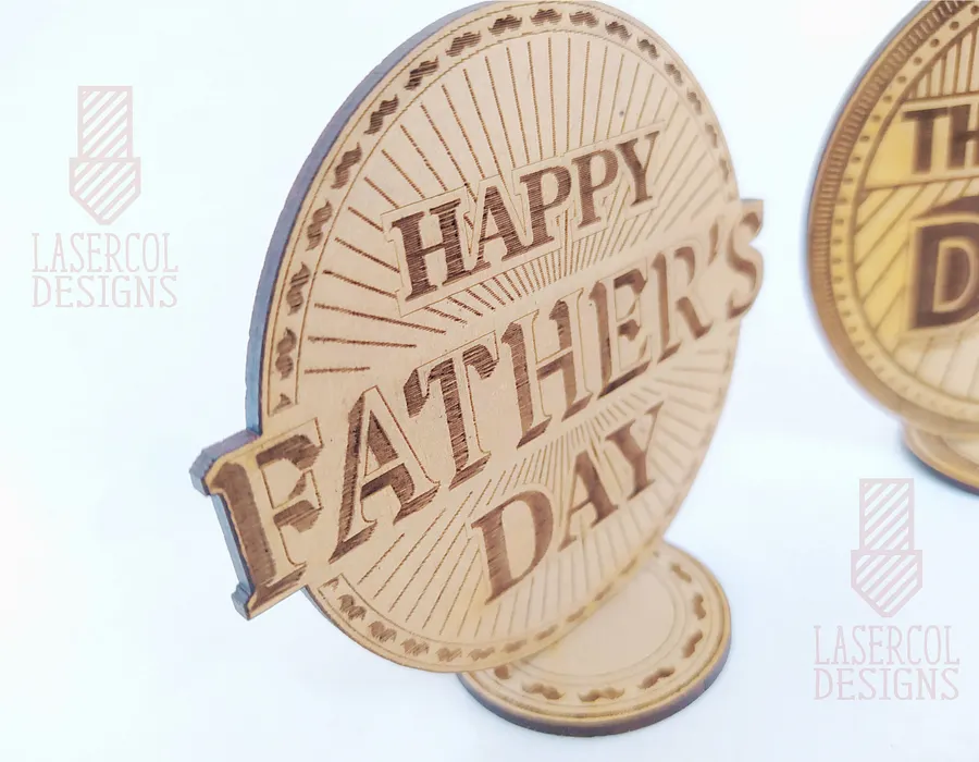 Father's Day Gift Plaque (2 Sizes, 2 Styles) - Laser Cut Files product image (10)