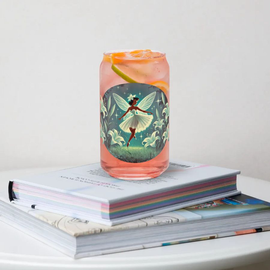 Enchanted Lily Fairy Glass with Optional Bamboo Lid and Straw product image (34)