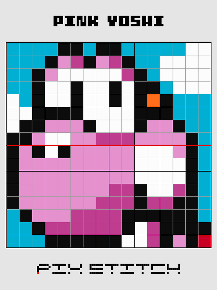 Pink Yoshi Pixel Art product image (2)