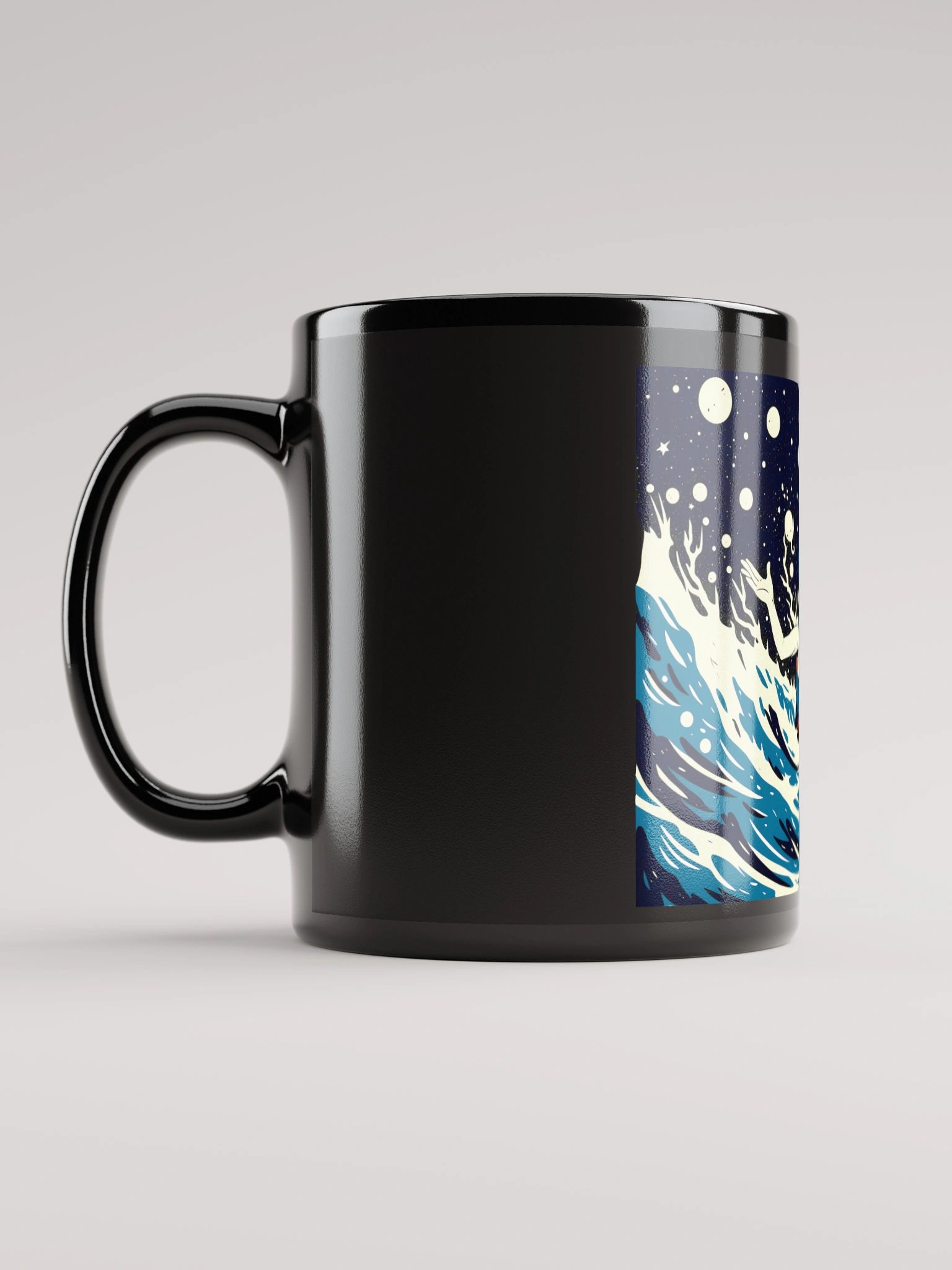 Underwater Cosmic Protest: Swimming Through the U Verse Glossy Mug product image (11)