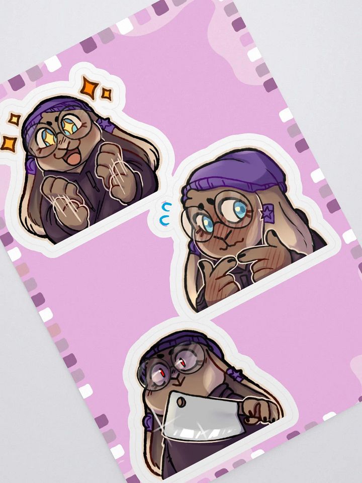 Flammtastic Sticker Sheet 2 (Excited, Shy, Threatening) product image (1)