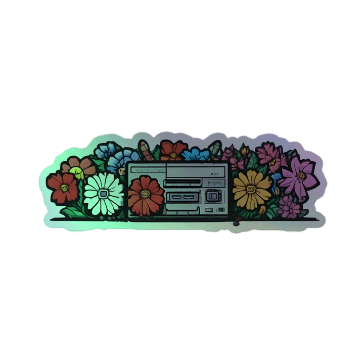 Retro Gaming Console Floral Sticker Set product image (1)
