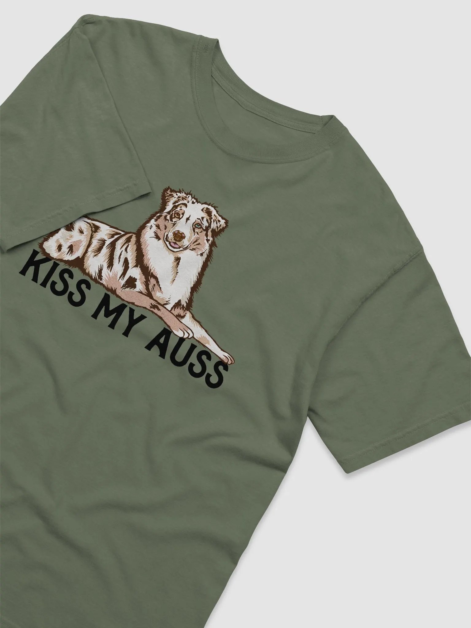 Kiss My Auss | T-Shirt for Australian Shepherd (Red Merle) Dog Owners product image (25)