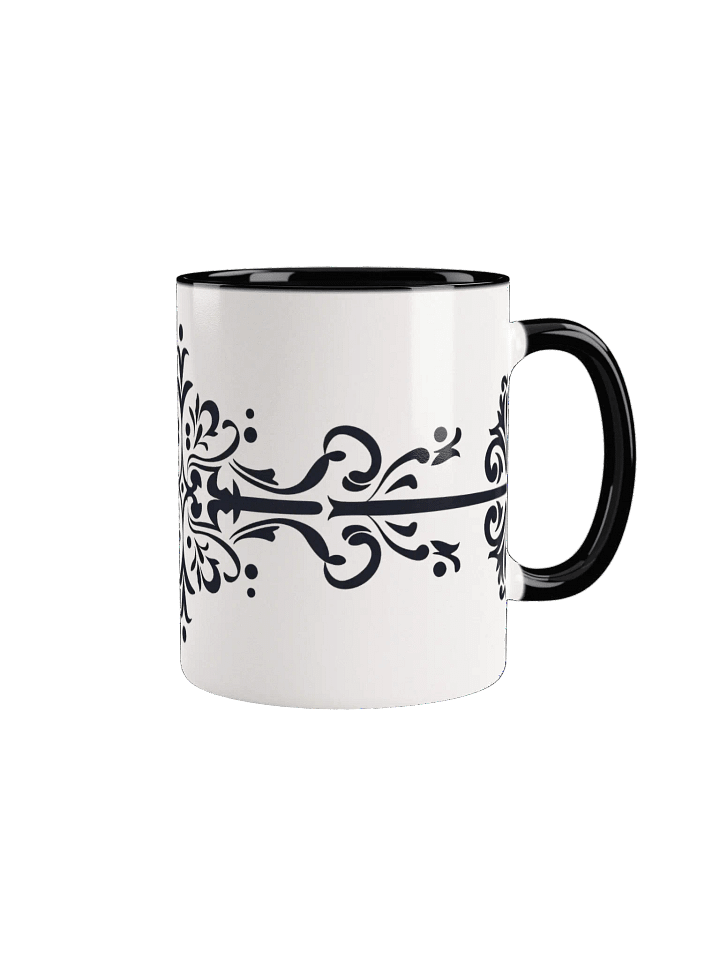 Elegant Floral Divider Ceramic Mug product image (2)