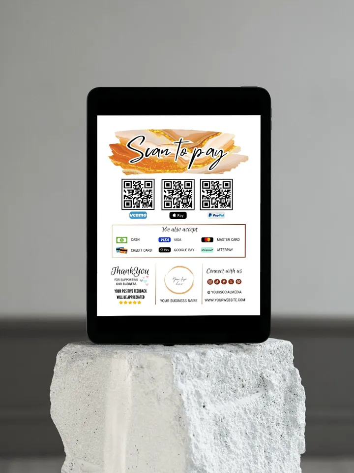 Phoenix - Scan To Pay QR Code Sign Template product image (2)