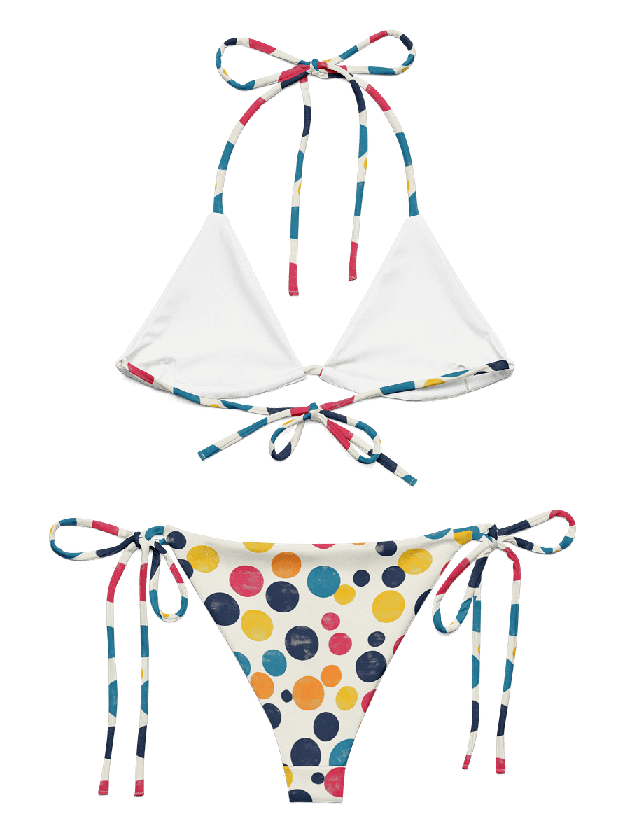 Polka Dot Illusion Vintage Retro String Bikini Set product image (7)