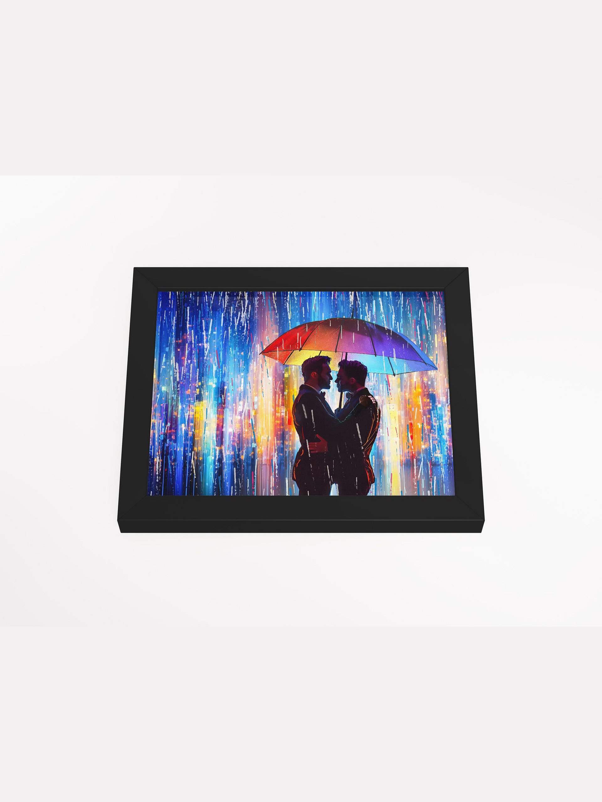 City Serenade - Love in the Rain Studio Framed Print product image (4)