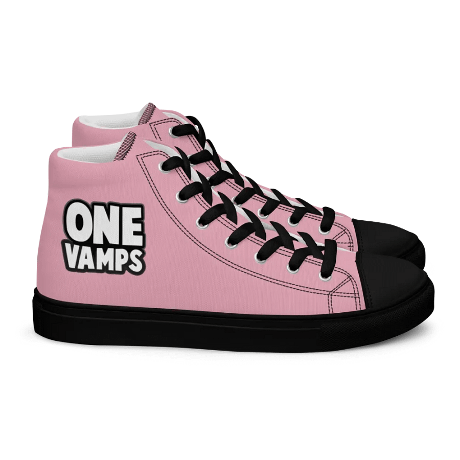 Women's High Top Canvas Shoes OneVamps Pink color product image (4)