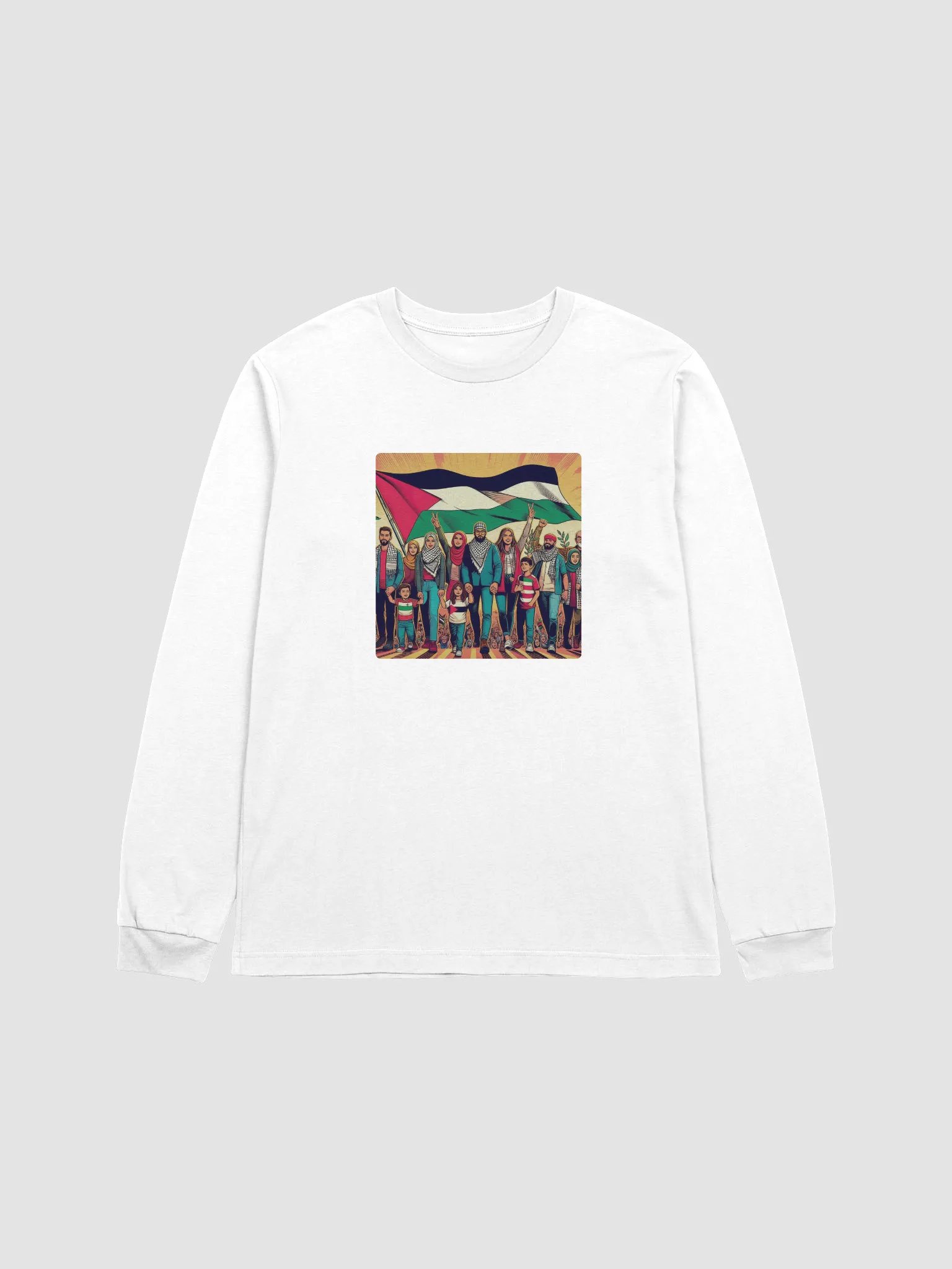 Unity in Diversity Long Sleeve Tee | free palestina product image (1)