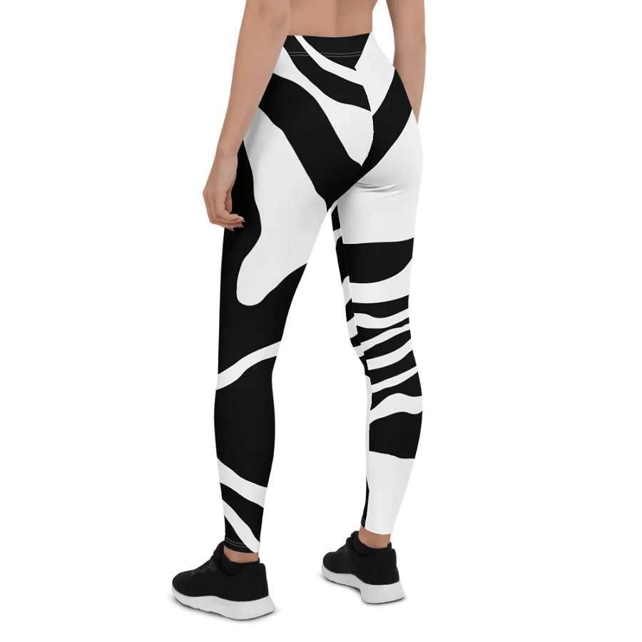 B/W Monochrome Waves Leggings product image (12)