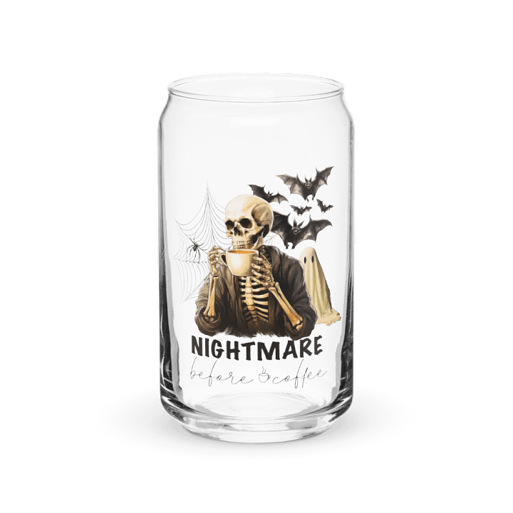 Nightmare Before Coffee Halloween Glass Cup product image (2)