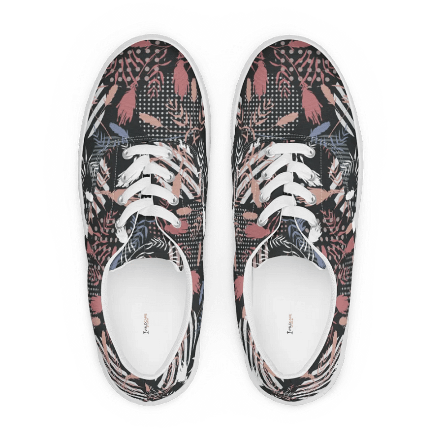 Floral Abstract Bliss Lace-Up Canvas Shoes product image (5)
