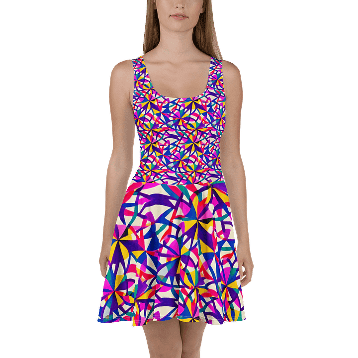 Rainbow Shapes Skater Dress product image (2)