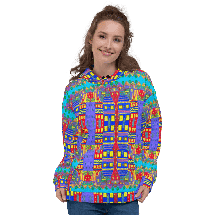 Abstract Playful Houses #2 Unisex Pull Over Hoodie product image (7)
