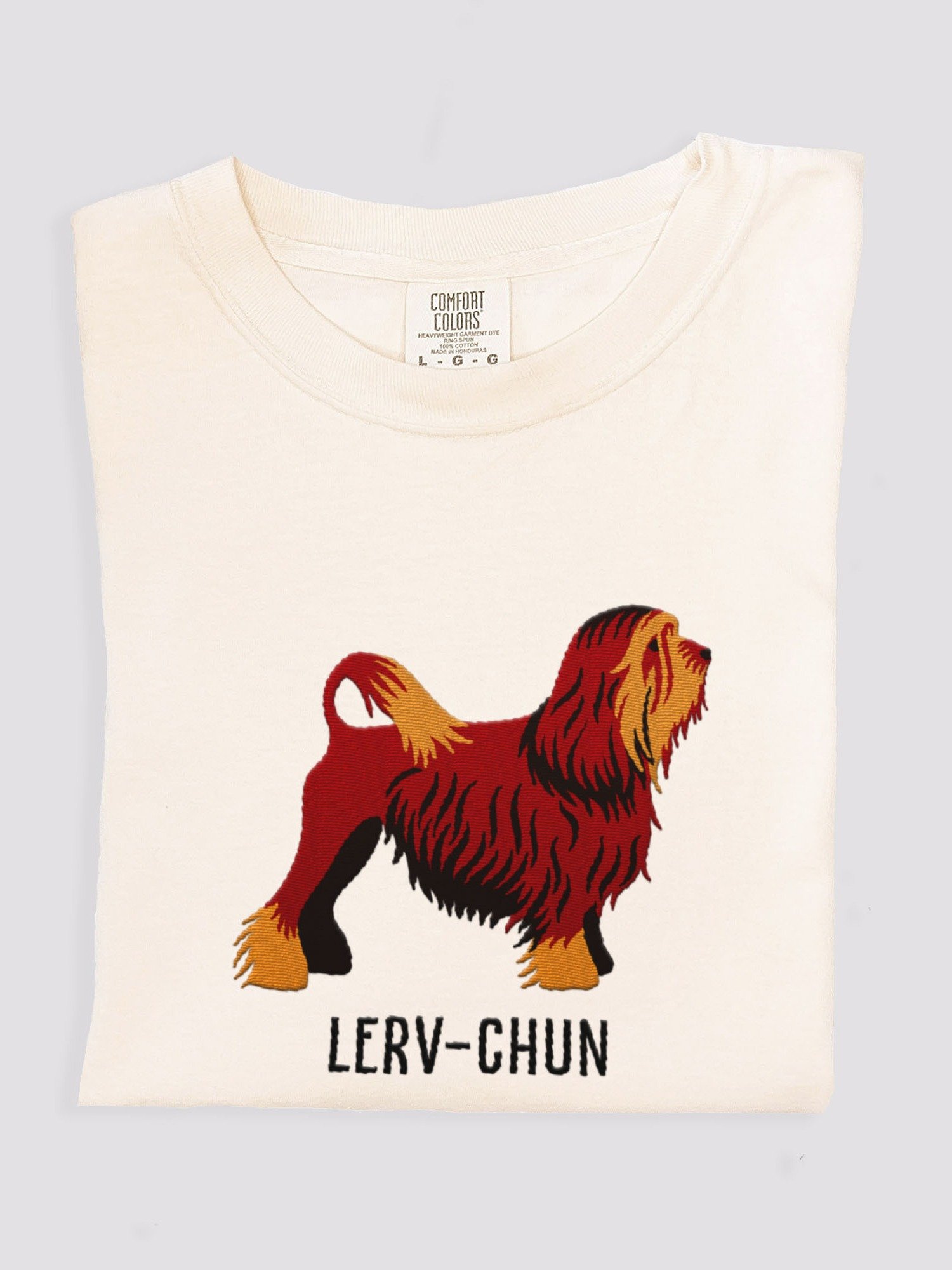 Lerv-Chun T-Shirt(Embroidered) of a Lowchen(Chocolate) product image (1)