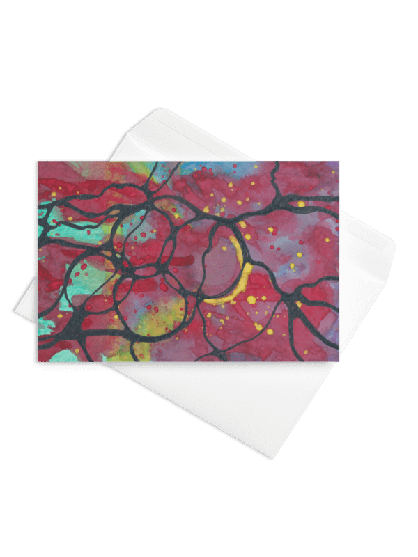 Abstract Ink & Watercolor Blank Card product image (1)