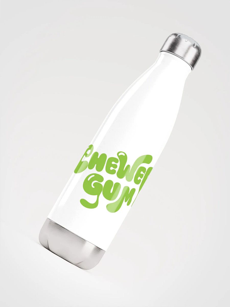 Chewed Gum Steel Water Bottle in Lime Green product image (4)
