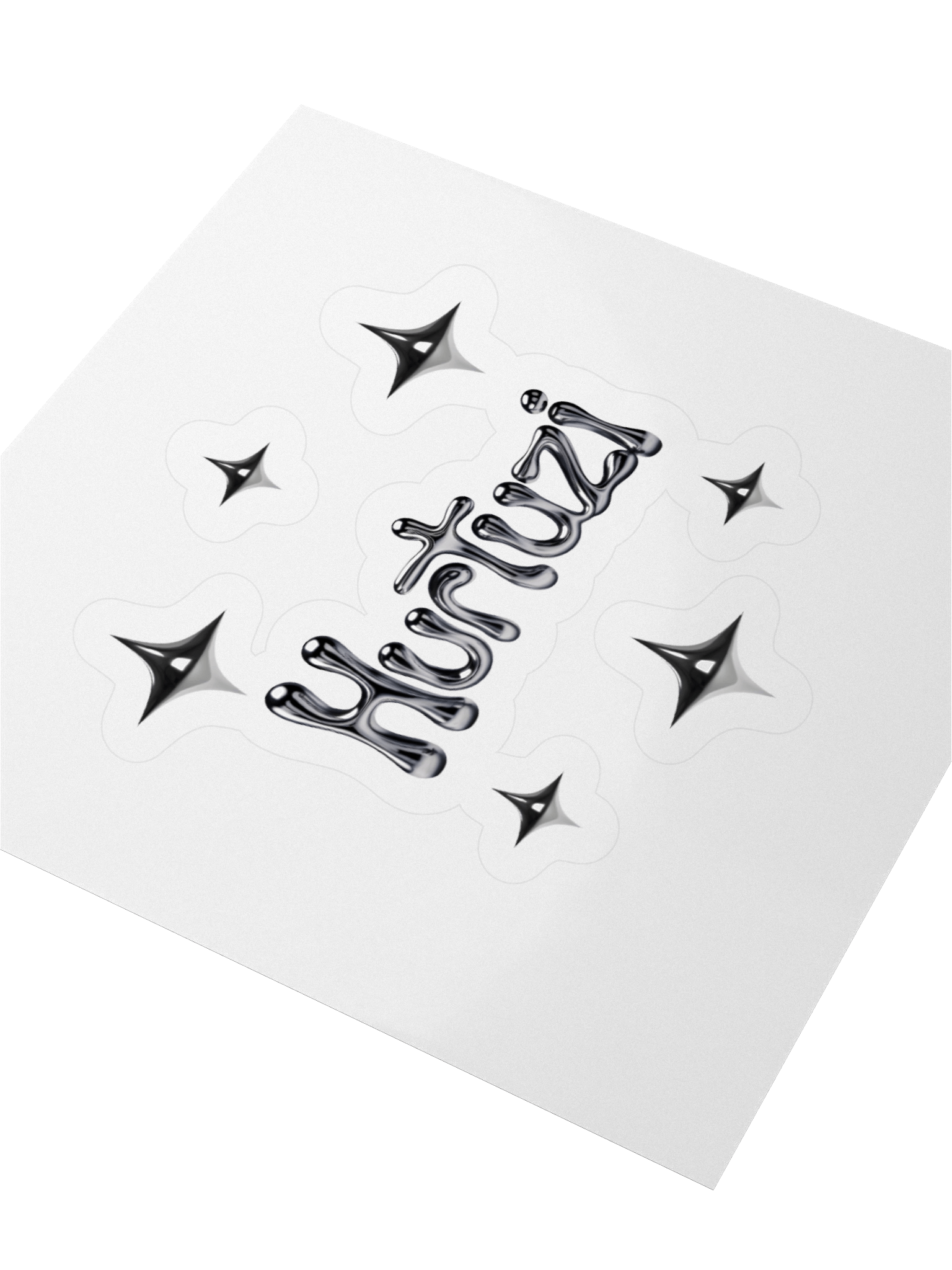 Liquid Chrome 'Hurtuzi' Kiss Cut Stickers product image (3)