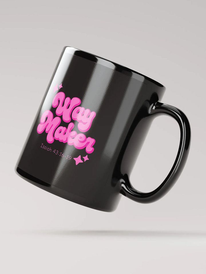 Way Maker Black Glossy Mug product image (4)