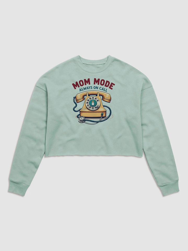 Mom Mode Vintage Telephone Crop Sweatshirt product image (1)
