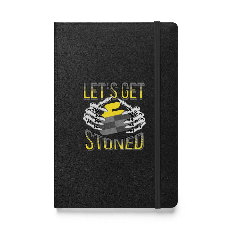 Lets Get Stoned Curling Skeletal Hands Hardcover Notebook product image (1)