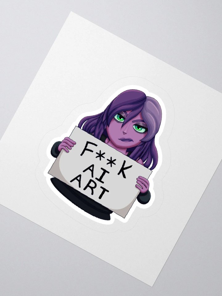Fuck AI Art - Jelly Sticker product image (2)