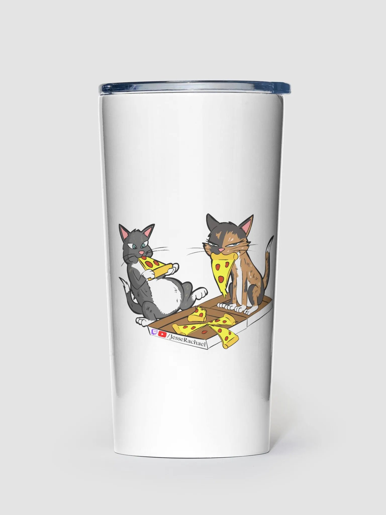 Stainless Steel Pizza Cat Travel Cup! product image (1)