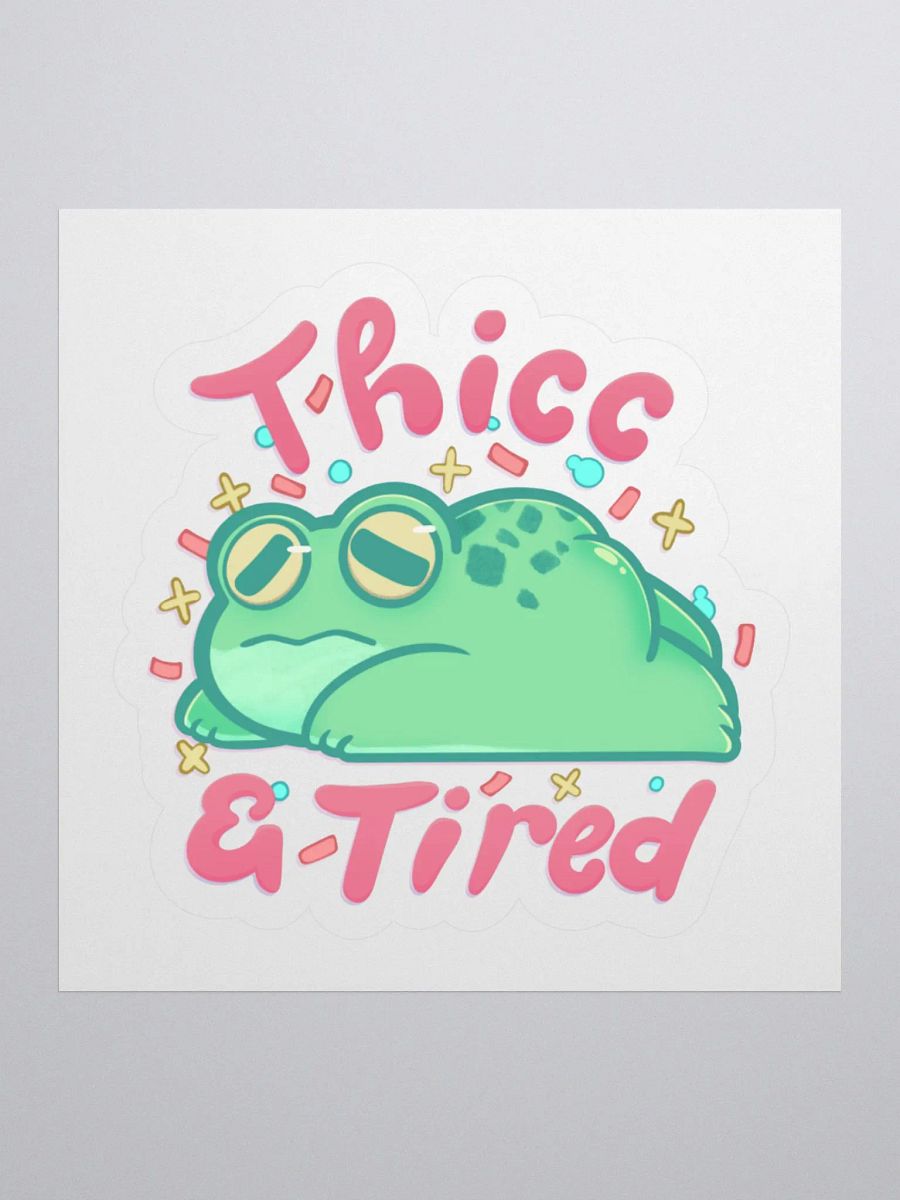 Thicc & Tired Sticker Sheet product image (9)