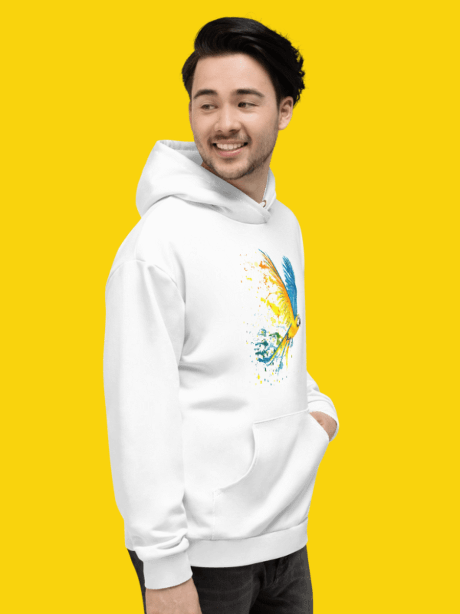 All-Over Print Recycled Unisex Hoodie ''Parrot'' | Anastasia Gracheva© product image (7)