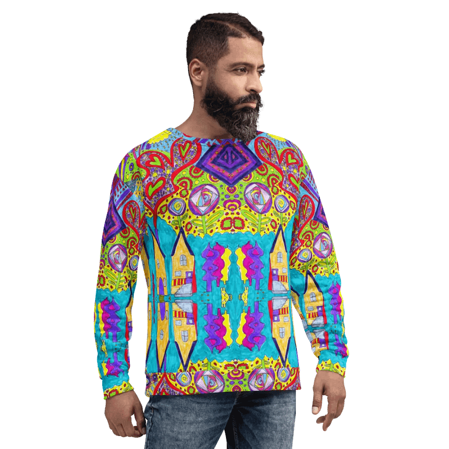Abstract Doodle Happiness Too Unisex Sweatshirt product image (5)