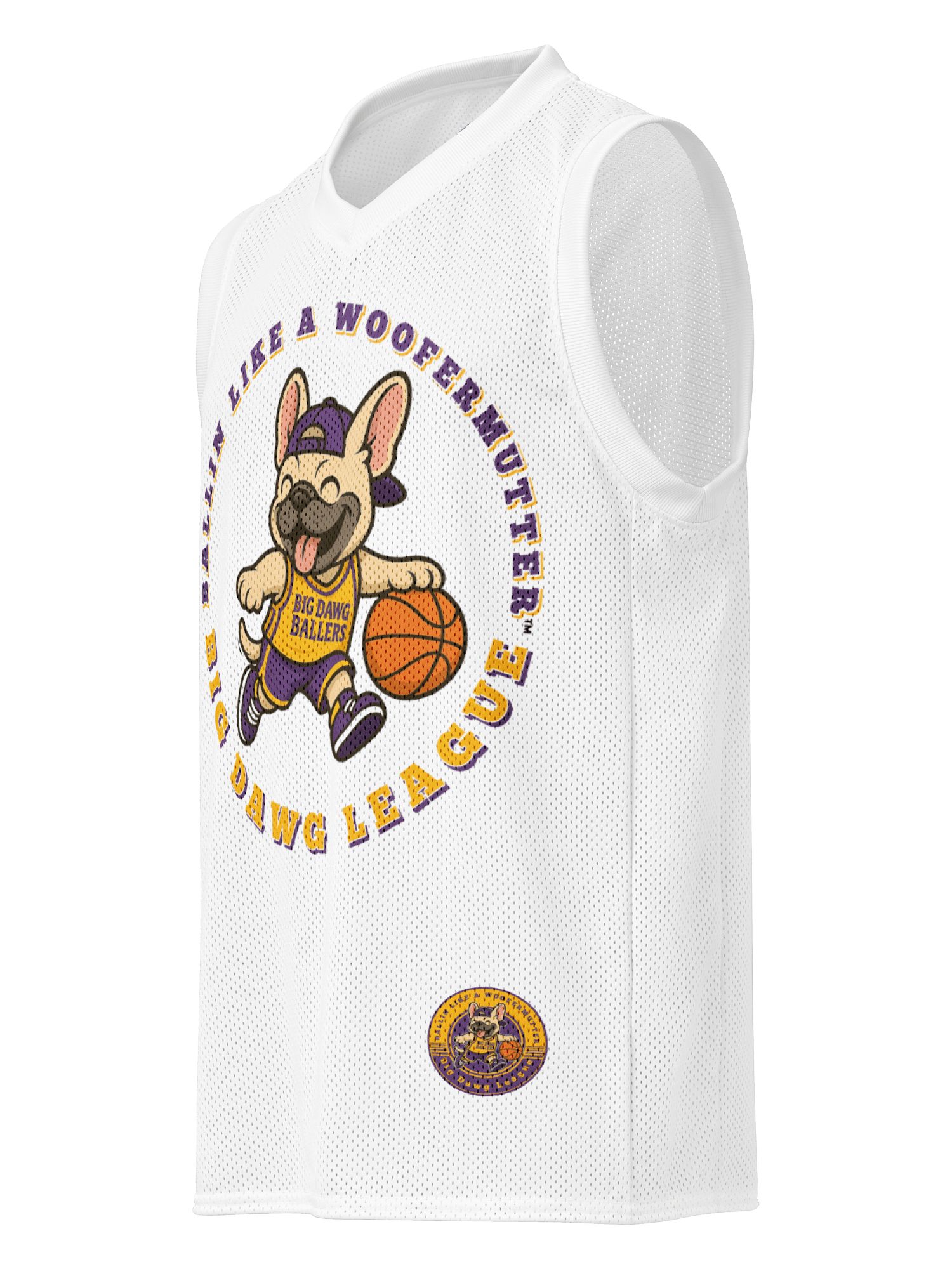 French Bulldog Ballin Like A WooferMutter™ Premium Basketball Jersey product image (3)