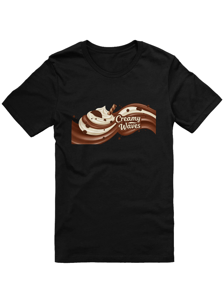 Whimsical Creamy Wave Print T-Shirt product image (5)