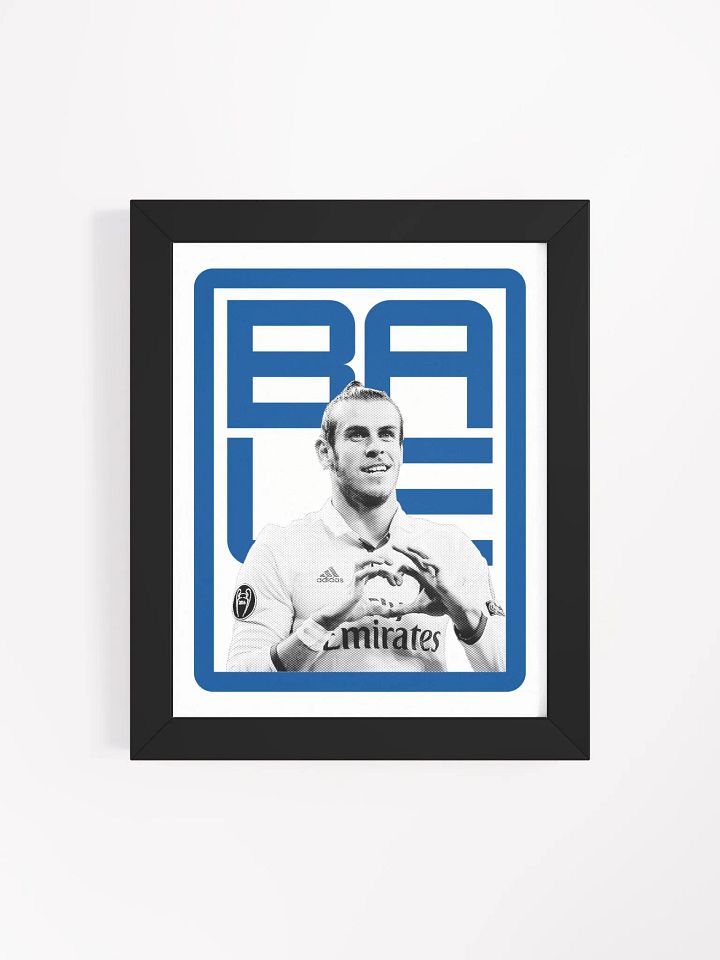 Gareth Bale BW Real Madrid Name Art Framed Print product image (1)