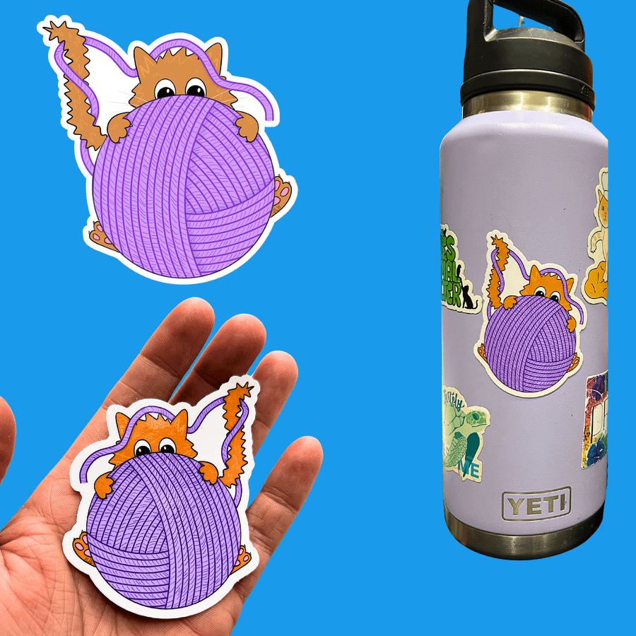 Kitten Yarn Sticker product image (1)