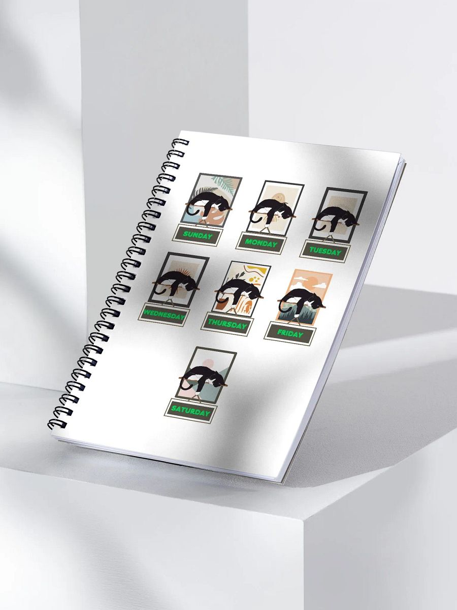 Cats Days of The Week Spiral Notebook product image (3)