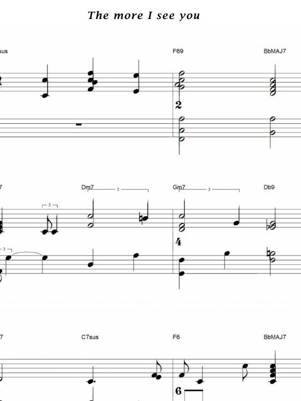 The more I see you - Piano sheet music product image (1)