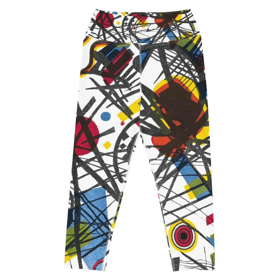 Abstract Lithographic Pattern Design Yoga Capri Legging - V3 product image (4)