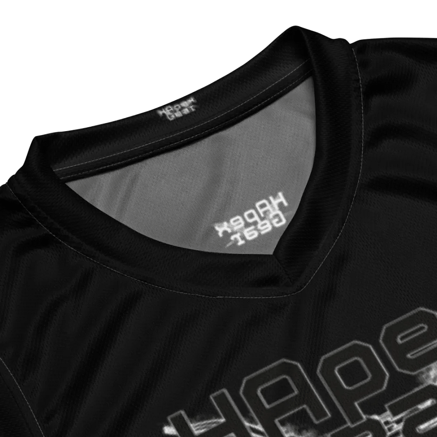 Freaky Hoody - Black - Recycled Unisex Basketball Jersey - Black HApex Gear Black Logo product image (8)