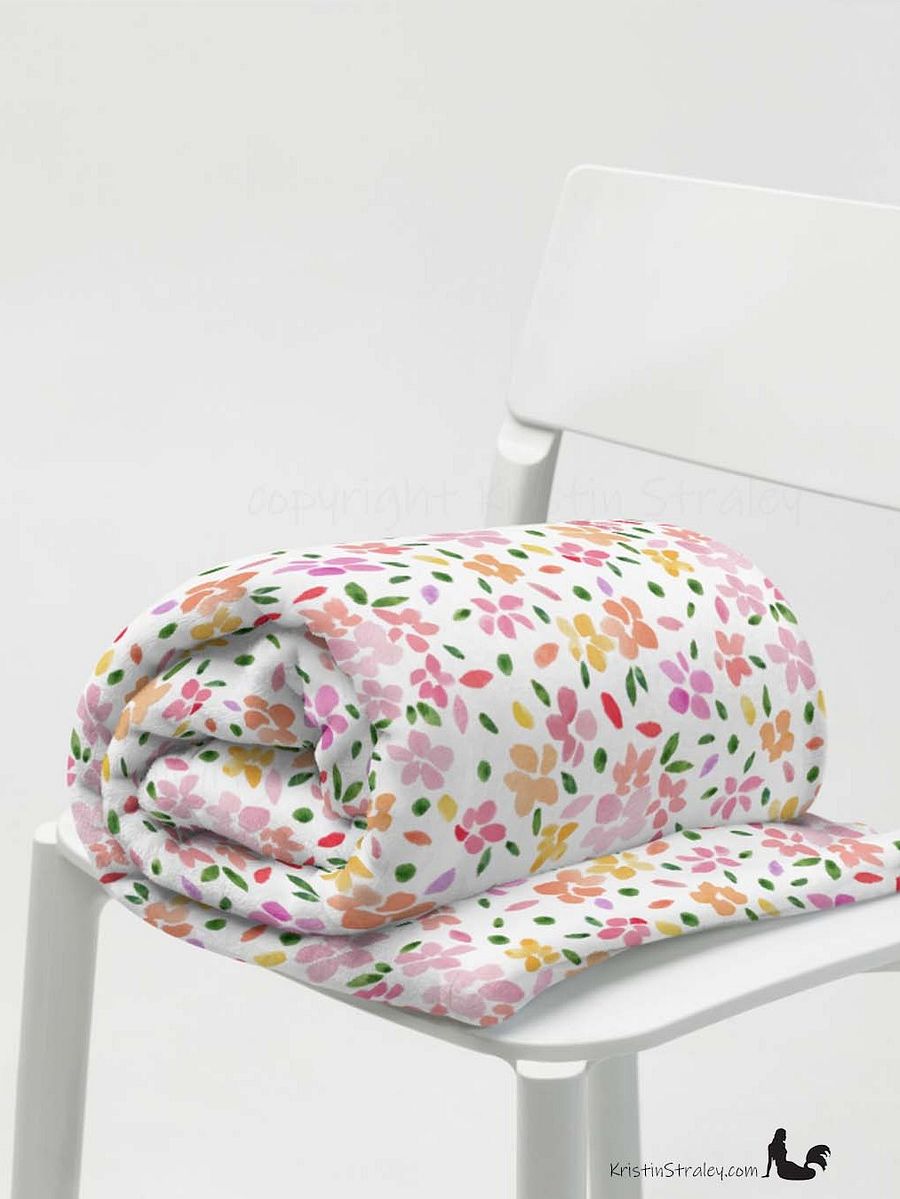 Spring Flowers Fleece Throw Blanket product image (3)
