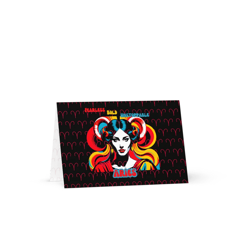Aries 2025, Fearless, Bold, Unstoppable, Greeting Card product image (1)
