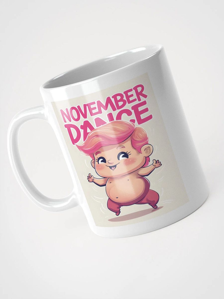 November Dance" Funny Trump Cartoon Mug – Glossy White Election Gift for Trump Supporters product image (7)